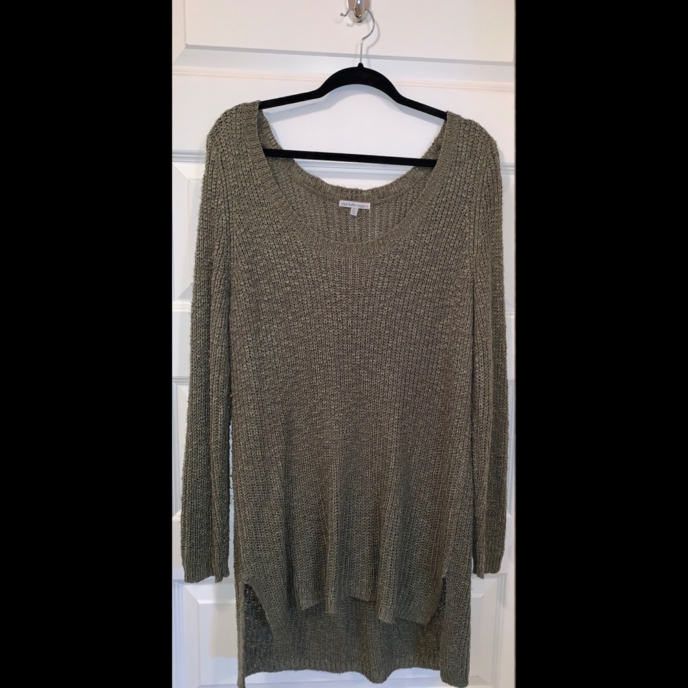 Olive Green Longline Knit Sweater Size 2x
